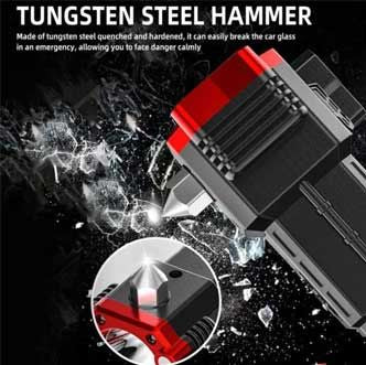 Versatile High Power Led Flashlight With Power Bank and Window Hammer