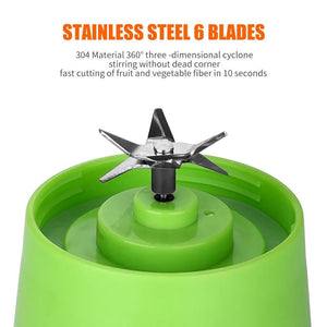 Juicer Blender 6 Blades USB Portable 380ml Mini Fruit Bottle Juicer Blender